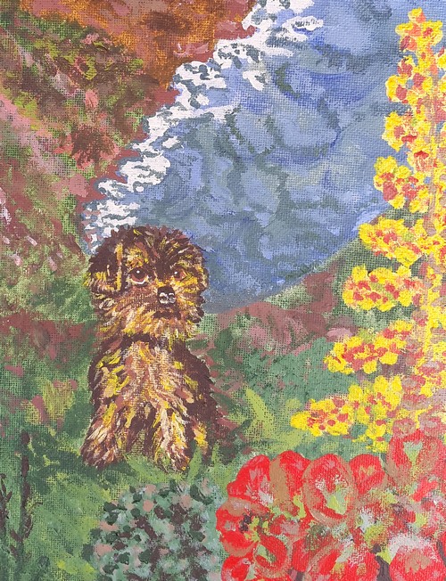 Hund und Blume500